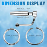 Urethral Plug, 1.77 Inch Hollow Urethral Sounds With Penis Rings Urethral Dilators Penis Plug Prostate Stimulation Masturbator Sex Toy For Men