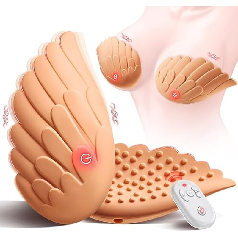 Vibrators Nipple Women Sex Toy - Angel Wings Breast Vibrating Stimulator With 7 Powerful Vibration Modes Remote Control Vibrator, Rechargeable Silicone Adult Sex Toys Games For Women Couples Pleasure
