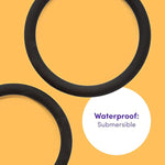 Get Hard Triple Cock Ring Set - Stretchy Silicone Penis Rings - 3 Sizes - Waterproof - Black