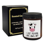 Cow Candle, Cow Gifts For Women Girls Cow Lovers, Cute Cow Gifts,I Just Freaking Love Cows Ok Scented Candles