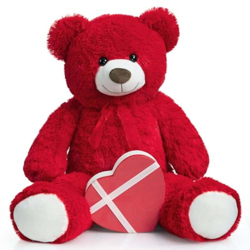 Big Teddy Bear Large Teddy Bear Stuffed Animal Birthday Valentines Day Plush For Kids And Girlfriend 36 Inch Red