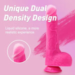 Thrusting Dildo Vibrator, Dual Density Thrusting Dildos, Realistic Heating Thrusting Vibrator, Women Remote Consoladores Sex Toys, With Suction Cup