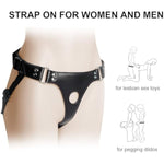 Strap On Harness With 7 Inch Dildo, Strapon Harness For Lesbian Sex Toys And Pegging Dildo, Leatherette Plus Size Strap On For Women And Men