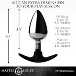 Master Series Dark Invader Metal & Silicone Anal Plug - Large, 1Count