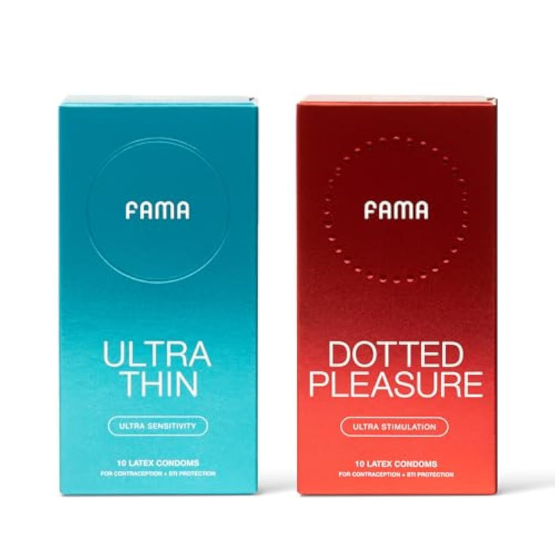 Ultra Thin&Dotted Pleasure Condoms, For Ultra Sensitivity, Natural Latex, Lubricated Condoms - 20 Count