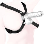 Strap On Dildo Harness, Adult Sex Toys For Women Men Strapon Pegging Dildos, Adjustable Soft Nylon Thorax Strap-On Harness With 2 Size Metal O-Rings, Oral Adult Toy For Lesbian Gay Couples Anal Play