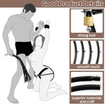 Bdsm Hip Restraints Stainless Ring Sex Toys For Couples, Handcuffs Sex Bondage Rings Set Adults Toy With Whips For Mens Womens, Slave Spanking Toys Games For Sm Beginners (Plus Size)