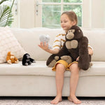 4Pcs Giant Gorilla Stuffed Animals -19.6" Large Brown Gorilla Plush With 3 Babies Stuffed Gorilla Inside, Soft And Cuddly Companion Plush Toy Gifts For Kids,Children,Boys,Girls