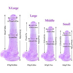 10 Inch Purple Horse Dildo + 3 Pcs Stretchy Reusable Pen Is Sleeve Extender