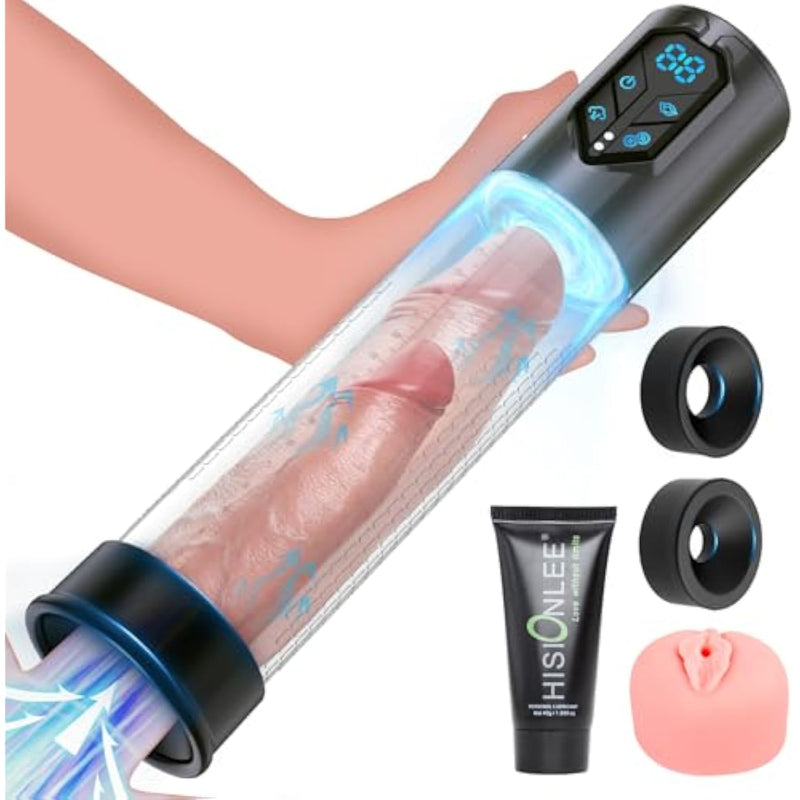 Penis Pump Sex Toys For Men, Automatic Male Masturbator Vacuum Pump With 3 Suction Modes & 4 Training Pressure, Penis Extender Male Sex Toys Adult Toy With Mini Pocket Pussy