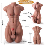 Male Sex Doll With Huge Dildo Sex Doll For Women, Lifesize Muscular Men Adult Dick Sex Toys Torso 3D, Anal, Muscle Legs, Textured Sex Toys Full Body For Male Masturbator, Men Gay,Couples