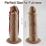Big Thick Anal Dildos with Strong Suction Cup for Hands-Free Play, Realistic Dildo Sex Toys for G-spot Stimulation,Soft Silicone Lifelike Penis for Beginner Women Men Masturbation