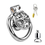 Heart Shaped Pot Cover Chastity Cage Sex Toy Set With Negative Urinal Tray, Male Penis Restraint Chastity Device, Stainless Steel Cock Cage Sm Fetish Trainer (45Mm)