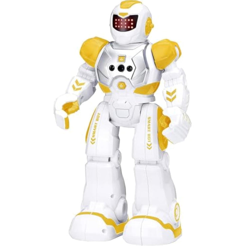 Robots Toy For Kids, Rc Gesture Sensing Toy, Interactive Walking Singing Dancing Robot Birthday Presents For Boys Girls Age 6 7 8 9 Years Old,Yellow