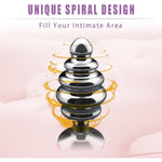 Rabbit Tail Anal Plug?Metal Spiral Buttplug?Anal Sex Toys For Beginners,Plug Anal For Couples?Pink Anal Toys For Dress Up Party (Medium Purple)