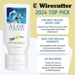 Aloe Cadabra Flavored Personal Lubricant and Vaginal Moisturizer, Organic Edible Aloe Lube for Men, Women and Couples, Non-Staining, pH Balanced, Toy Compatible (Tahitian Vanilla, 2.5 Ounces, 1 Pack)