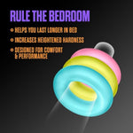 Blush Play With Me King Of The Ring 6 Pack Silicone Penis Ring Set - Soft & Super Stretchy Durable Cock Rings For Men - No Pinch, Stay Hard, Prolong, Performance Enhancer Adult Sex Toy - (Multicolor)