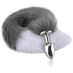 Anal Sex Toy Butt Plug With Smooth Long Fox Tail G-Spot Massage Vaginal Stimulation Flirting Animal Tail Adult Sex Toys For Women Men Couple Cosplay (M)
