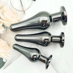 Anal Butt Plug 3-Piece Set - Expanding Metal Trainer Kit With Ergonomic Design Adult Sex Toys For Couples And Solo Use