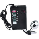 Metal Anchor Base Electric Shock Anal Plug Smooth Bullet Butt Plug Electric Shock Set For Beginners