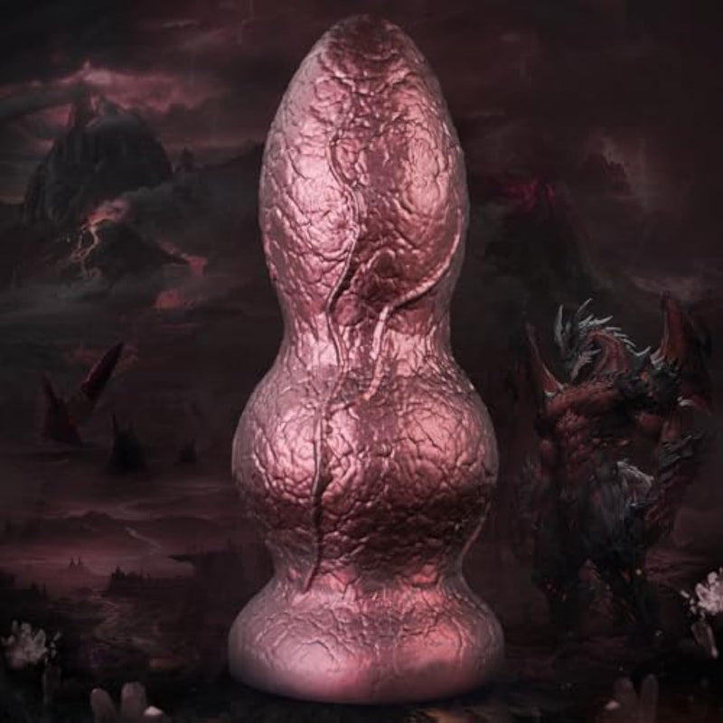 9.5 In Monster Dargon Dildo Huge Anal Plug With 2 Knots, Silicone Animal Knot Dildo Anal Beads With Suction Cup, Fantasy Butt Plug Vaginal Prostate Massage Anal Toys For G-Spot Stimulator Anal Trainer