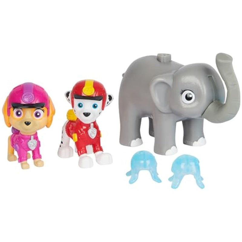 PAW Patrol Jungle Pups, Figurines Articulées Marshall, Skye & Elephant Avec Lance-Projectile, jouets Pour Les garçons, Black