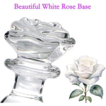 Crystal Anal Bead Glass Butt Plug - Clear Glass Anal Plug With Gradual Large Anus Beads, Transparent Anal Dildo Butt Plug Vaginal Prostate Massage Stimulation Anal Sex Toy For Men Women Couple (L)