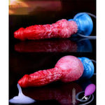 Inflatable Squirting Dog Dildo Realistic Silicone Animal Knot Fake Penis Expansion Knotted Anal Plug With Hands Free Strong Suction Cup Waterproof Sex Toy Suitable For Adult Men Women