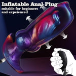 Inflatable Butt Plug Large Anal Plug Sex Toys, Silicone Butt Plug Huge Wearable Buttplug With Safe T Base, Fantasy Monster Anal Dildo Anal Trainer Stretcher Extender, Adult Sex Toy For Gay Men Women