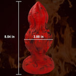 8.54'' Huge Thick Anal Butt Plug Trainer With 2 Anal Beads,3.88" Diameter Large Anal Plugs With Suction Cup Soft Liquid Silicone Monster Butt Plug Sex Toys For Advanced Women Men Giant Anal Toys