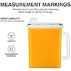 Aqua Fridge Door Water Jug with Handle BPA Free Plastic Pitcher with Screw Top Lid Perfect for Making Teas and Juices, 1 Gallon, Clear