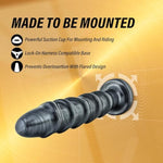 Jet Annihilator Huge Butt Plug Adult Sex Toy - 11 Inch Advanced Extreme Large, 3Inch Thick Anal Probe Dildo, Flared Suction Cup, Women Men Couples - Carbon Metallic Black