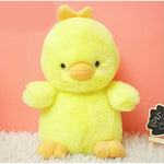 Plush Chick Stuffed Animal Toys Cuddly Soft Dolls Gifts Home Office Decorations Yellow 9 Inches