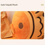 13.8 Inches Cute Taiyaki Stuffed Animal Pillow Taiyaki Fish Plush Soft Stuffed Food Snapper Bream Plushie Pillow Doll Home Decor Gifts