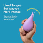 Hello Flutter Vibrator - Tongue-Like Feel Clitoral Stimulator - Personal Massager With 10 Different Modes -Body-Safe Silicone - Water-Resistant & Rechargeable - Adult Sex Toy For Women