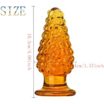 Glass Anal Butt Plug Trainer With Large Base,Crystal Anal Butt Plug Glass Anal Trainer With Long Neck Crystal Pleasure Wand With Tapered Head Unisex Adult Sex Toy For Men Women(L)