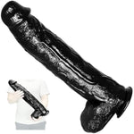 Oversize Realistic Dildo Adult Sex Toy For Women, G Spot Anal Stimulator, Suction Cup, Body-Safe Material (Black)