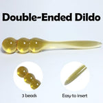 Glass Double Dildo for Beginners, 7.87 Inch Crystal Clear Anal Butt Plugs