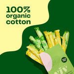 Viv for Your V Organic Cotton Tampons Super, BPA-Free Applicator, Non-Toxic Tampons, Fragrance, 16 Count