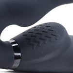 Strap-U 10X Swirl Ergo-Fit Inflatable & Vibrating Strapless Strap-On -Black