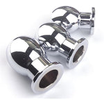 Metal Smooth Hollow Anal Plug With Flared Base Wearable Butt Plug Toy
