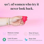 Pixie 2 Menstrual Cups - Ranked 1 for The Softest Reusable Period Cups - Wear 12 Hours - 100% Medical-Grade Silicone - Tampon Alternative for Feminine Care - Buy One We Give One (Combo)