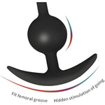 Long Black Anal Beads Butt Plug Anal Sex Toys With Anchor Base, Premium Silicone G Spot Dildo Deep Anal Trainer Beginner And Advanced Player Masturbators For Men Women (5 Beads)