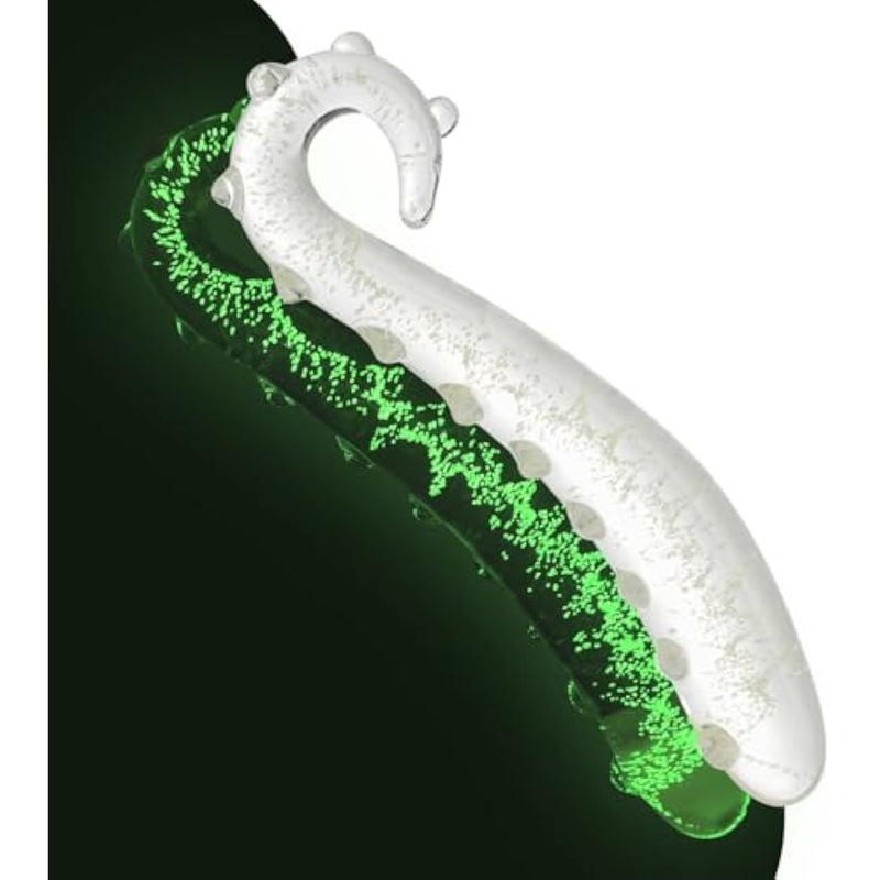 Anal Plug Glass Dildo,Hippocampus Crystal Anal Dildo, Anal Toys Glow In The Dark Dildo Anal Sex Toys For Women Man Couple