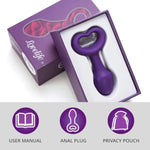 Lovelife Explore Butt Plug - Rear Gear Silicone Anal Plug For Beginners - Anal Toy For Solo Use And Couples Play - Body-Friendly, Smooth And Flexible, Safety Ring For Easy Retrieval - Purple