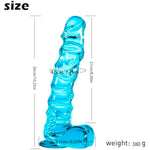 10.2'' Realistic Big Thick Dildo Sex Toys, Anal Dildos With Strong Suction Cup For Hands-Free Play, G Spot Stimulator With Balls Lifelike Fake Penis For Sex Toys 4Couples Men & Women(Blue)