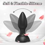 Sex Toys Vibrating Anal Plug - Anal Sex Toys Prostate Massager, Remote Control Anal Butt With 10 Modes & Rose Base, Waterproof Silicone Rose Adult Sex Toys & Games(Black)
