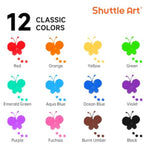 12 Color Washable Dot Markers for Toddlers, Non-Toxic Art Supplies