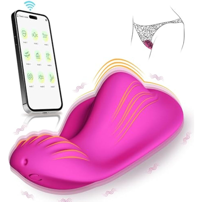 Wearable Vibrator With Remote Couples Sex Toys, Mini Panty Vibrators With 9 Strong Vibrations & App Control Long Distance Novelties, Female Sex Toys Sexual Pleasure Tools For Women Couple Kinky
