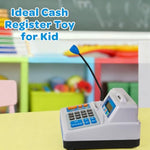 Calculator Cash Register Toy Gift For Kids Age 3, 4, 5, 6, 7, 8+ Year Old, 103 Pcs Grocery Store Playset With Microphone, Credit Card, Cash Register For Toddlers Kids 4-8